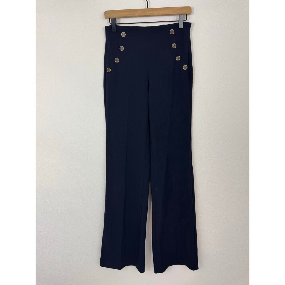 Express Navy Sailor Button Wide Leg Pants XS
